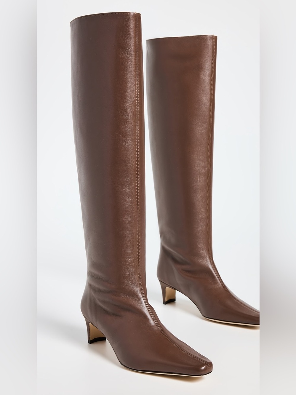 Staud Wally Brown Leather Knee-High Boot - Picture 4 of 8